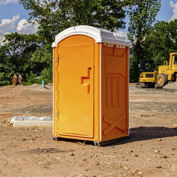 how often are the porta potties cleaned and serviced during a rental period in South Dayton